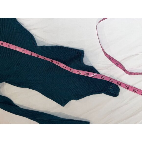 Abercrombie & Fitch Teal Ribbed Turtleneck Snap Crotch Women's Bodysuit Size XS - Picture 7 of 9